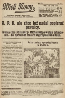 Wiek Nowy : popularny dziennik ilustrowany. 1922, nr 6335