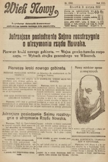 Wiek Nowy : popularny dziennik ilustrowany. 1922, nr 6342
