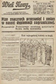 Wiek Nowy : popularny dziennik ilustrowany. 1922, nr 6349