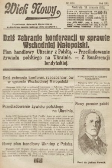 Wiek Nowy : popularny dziennik ilustrowany. 1922, nr 6351