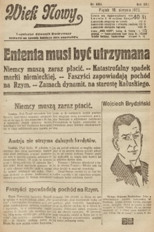 Wiek Nowy : popularny dziennik ilustrowany. 1922, nr 6354