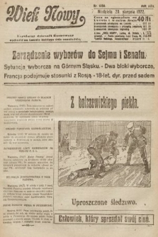 Wiek Nowy : popularny dziennik ilustrowany. 1922, nr 6356