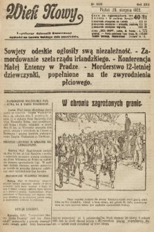 Wiek Nowy : popularny dziennik ilustrowany. 1922, nr 6360