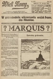 Wiek Nowy : popularny dziennik ilustrowany. 1922, nr 6362
