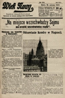 Wiek Nowy : popularny dziennik ilustrowany. 1926, nr 7494