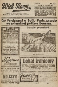 Wiek Nowy : popularny dziennik ilustrowany. 1924, nr 6760