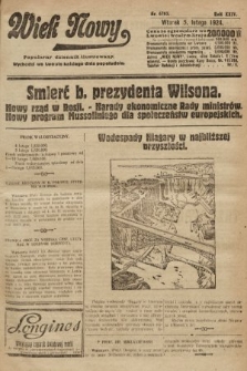 Wiek Nowy : popularny dziennik ilustrowany. 1924, nr 6783