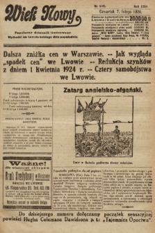 Wiek Nowy : popularny dziennik ilustrowany. 1924, nr 6785