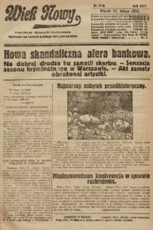 Wiek Nowy : popularny dziennik ilustrowany. 1924, nr 6789