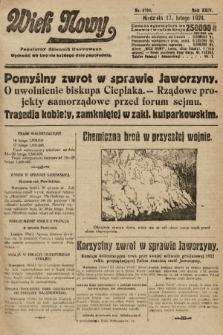 Wiek Nowy : popularny dziennik ilustrowany. 1924, nr 6794