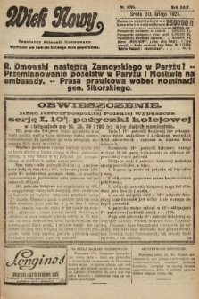 Wiek Nowy : popularny dziennik ilustrowany. 1924, nr 6796