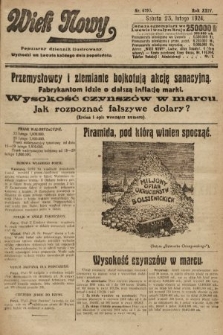 Wiek Nowy : popularny dziennik ilustrowany. 1924, nr 6799