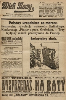 Wiek Nowy : popularny dziennik ilustrowany. 1924, nr 6800