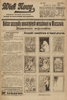 Wiek Nowy : popularny dziennik ilustrowany. 1924, nr 6802