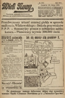 Wiek Nowy : popularny dziennik ilustrowany. 1924, nr 6803