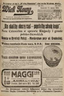 Wiek Nowy : popularny dziennik ilustrowany. 1924, nr 6815