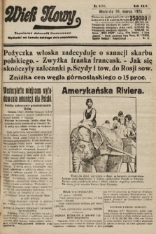 Wiek Nowy : popularny dziennik ilustrowany. 1924, nr 6818