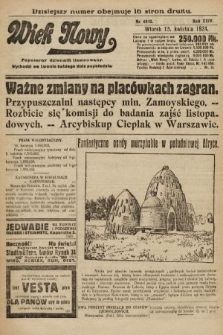 Wiek Nowy : popularny dziennik ilustrowany. 1924, nr 6842