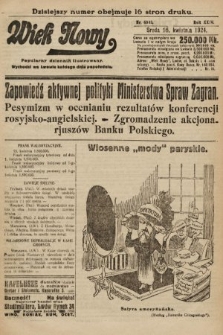 Wiek Nowy : popularny dziennik ilustrowany. 1924, nr 6843