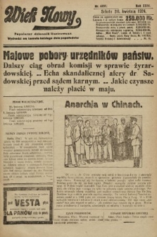 Wiek Nowy : popularny dziennik ilustrowany. 1924, nr 6851