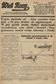 Wiek Nowy : popularny dziennik ilustrowany. 1924, nr 6874