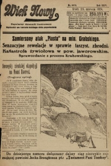 Wiek Nowy : popularny dziennik ilustrowany. 1924, nr 6898