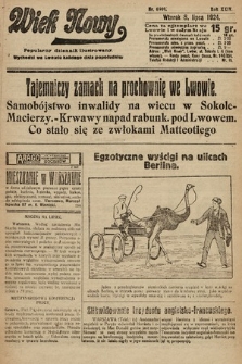 Wiek Nowy : popularny dziennik ilustrowany. 1924, nr 6909