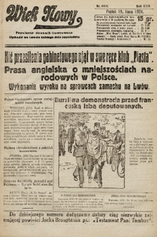 Wiek Nowy : popularny dziennik ilustrowany. 1924, nr 6918