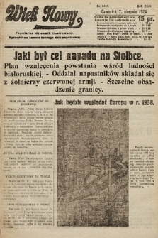 Wiek Nowy : popularny dziennik ilustrowany. 1924, nr 6935