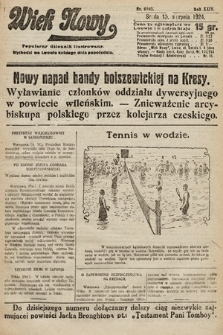 Wiek Nowy : popularny dziennik ilustrowany. 1924, nr 6940