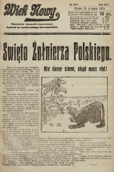 Wiek Nowy : popularny dziennik ilustrowany. 1924, nr 6942