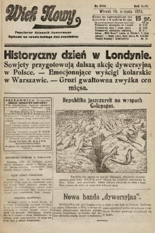 Wiek Nowy : popularny dziennik ilustrowany. 1924, nr 6944