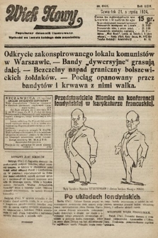 Wiek Nowy : popularny dziennik ilustrowany. 1924, nr 6946