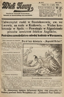Wiek Nowy : popularny dziennik ilustrowany. 1924, nr 6947