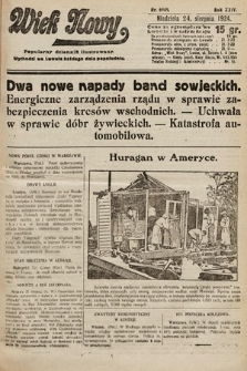 Wiek Nowy : popularny dziennik ilustrowany. 1924, nr 6949