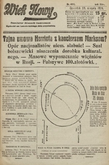 Wiek Nowy : popularny dziennik ilustrowany. 1924, nr 6952