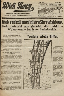 Wiek Nowy : popularny dziennik ilustrowany. 1924, nr 6985