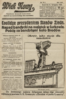 Wiek Nowy : popularny dziennik ilustrowany. 1924, nr 7011