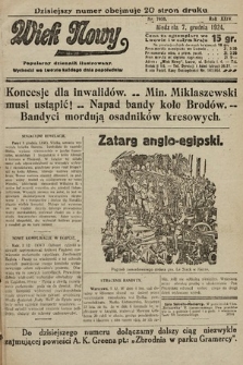 Wiek Nowy : popularny dziennik ilustrowany. 1924, nr 7038