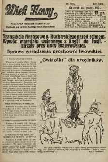 Wiek Nowy : popularny dziennik ilustrowany. 1924, nr 7046