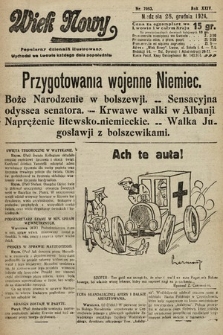 Wiek Nowy : popularny dziennik ilustrowany. 1924, nr 7053