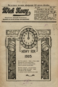 Wiek Nowy : popularny dziennik ilustrowany. 1925, nr 7056