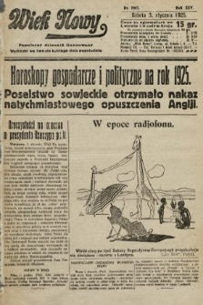 Wiek Nowy : popularny dziennik ilustrowany. 1925, nr 7057