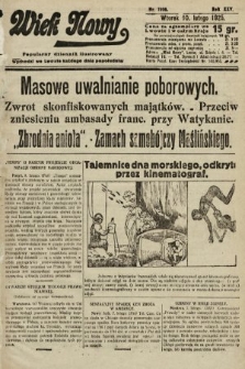 Wiek Nowy : popularny dziennik ilustrowany. 1925, nr 7088