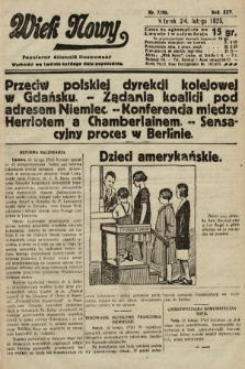 Wiek Nowy : popularny dziennik ilustrowany. 1925, nr 7100