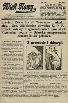 Wiek Nowy : popularny dziennik ilustrowany. 1925, nr 7101