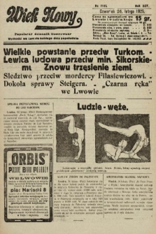 Wiek Nowy : popularny dziennik ilustrowany. 1925, nr 7102