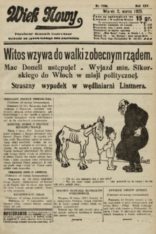 Wiek Nowy : popularny dziennik ilustrowany. 1925, nr 7106