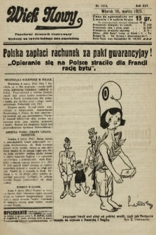 Wiek Nowy : popularny dziennik ilustrowany. 1925, nr 7112