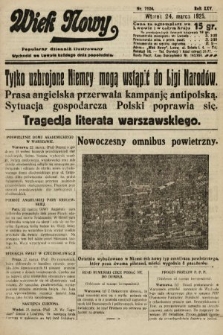 Wiek Nowy : popularny dziennik ilustrowany. 1925, nr 7124